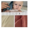 SolBabe Washcloths 100% Cotton Natural Muslin Gentle Soft 12"x12" 5