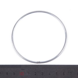 JIHUOO 10 Pcs 8cm Silver Metal Hoops Wreath Hanging Rings Small Dream Catcher Hoops Metal Craft Rings Floral Crafting Hoops Circle Wedding Table Centerpieces