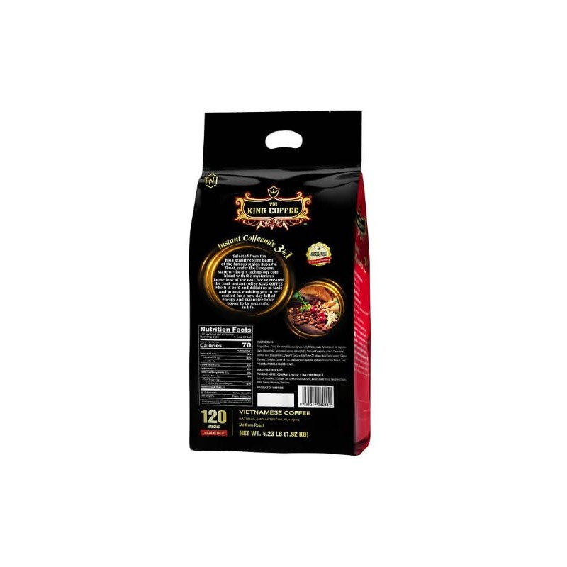 TNI King Coffee 3-in-1 Instant Coffeemix Sticks, Medium, 0.56 oz,