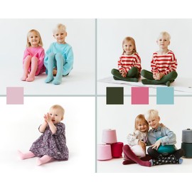 Steven Tights for Girls, Simple and Smooth Ballet Tights, Boys’ Fine Tights, Children's Cotton Tights, Size 6/9 Months to 13/14 Years, Many Colours, coral