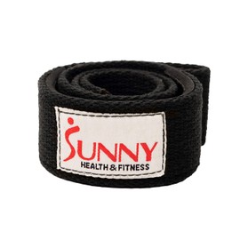 Sunny Health & Fitness Lifting Straps with Neoprene Padding, 2000lb (900kg) Weight Capacity Heavy Duty Workout Wrist Straps for Weightlifting and Crossfit Training (Pair), Black