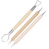 25Pcs Pottery Tools Clay Sculpting Dotting Pens Fondant Ball Stick