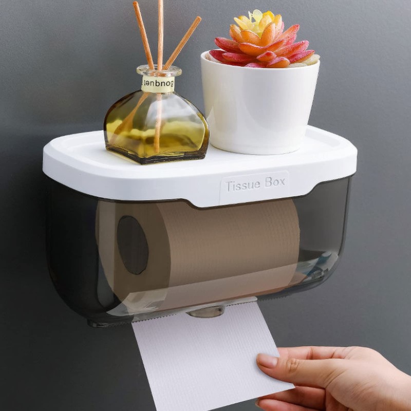 Cenbee Toilet Paper Holder - Wall Mounted Waterproof Bathroom Roll