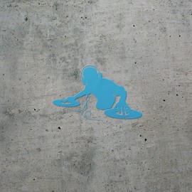 Decal Stickers Of Dj Freestyle Man (Azure Blue) Premium Waterproof Vinyl Decal Stickers For Laptop Phone Accessory Helmet Car Window Mug Tuber Cup Door Wall Decoration ANDSKUS102514BE070722