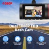 Dual Dash Cam Front and Inside with 64GB Card,Milerong X25