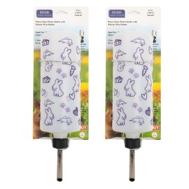 Lixit Original Super Seal Water Bottle for Rabbits, Cats, Ferrets, Hamsters, Guinea Pigs, Gerbils and Other Small Animals. (32 Ounce (Pack of 2), Frosted)