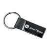 JOHN DEERE Leather Keyring Logo Key Ring, black