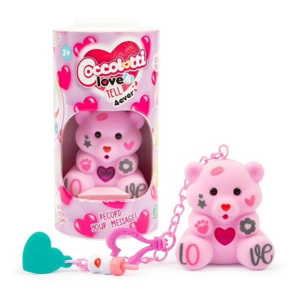 Coccolotti Love&Tell 4ever Pink Bear with Recording Function and Key