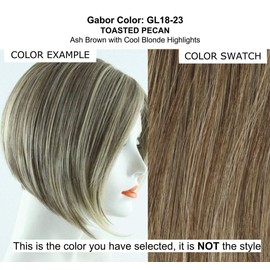 Flirt Petite Cap Wig Color GL18-23 TOASTED PECAN - Gabor Wigs Short Precision Layering Small Curls FlexLite Synthetic Womens Capless Personal Fit Bundle with MaxWigs Hairloss Booklet