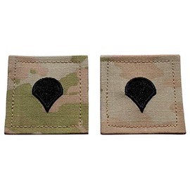 Army Specialist SPC E-4 Rank OCP Patch 2x2 With Hook Fastener - Pair