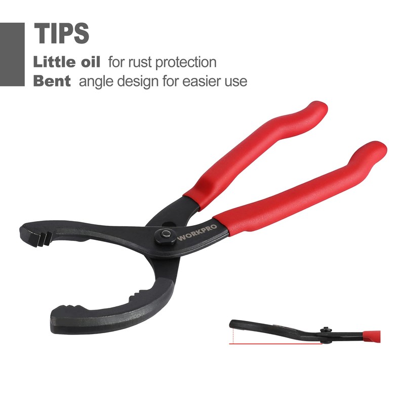 WORKPRO 12" Adjustable Oil Filter Pliers, Wrench Adjustable Oil Filter