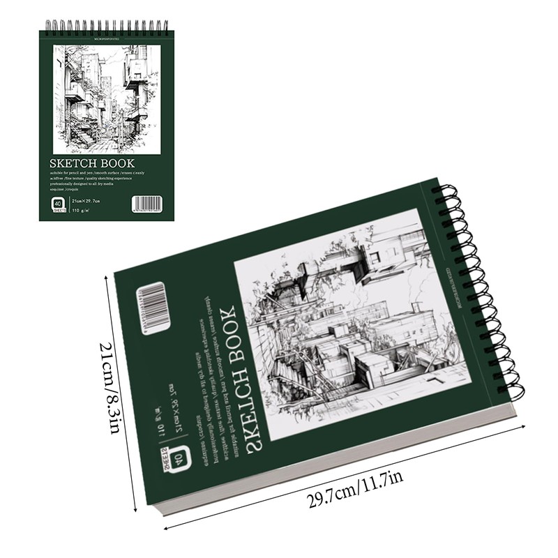 Spiral Art Creation Sketchbook Drawing Paper Notebook Sketch Books Pads