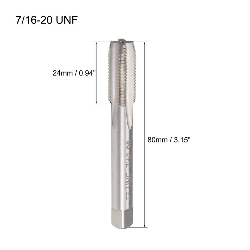sourcing map Machine Tap 7/16-20 UNF Thread H2 High Speed