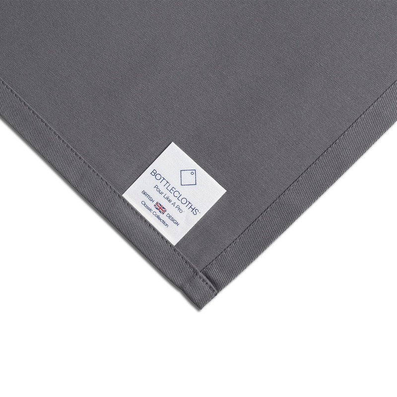 Classic Bottle Cloth, 42 cm, Cotton, Corner Metal Ring (Platinum
