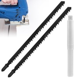 Jigsaw Blades Wood 250 mm T225B Jigsaw Blade Set T-Shank Jigsaw Blades High Carbon Steel Jigsaw Accessories Universal Shaft for Wood Plastic and Metal 2 Pieces
