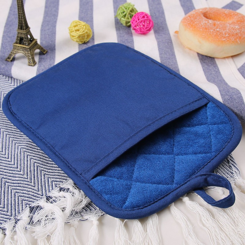 Lifaith 100% Cotton with Silicone Kitchen Everyday Basic Pot Holder