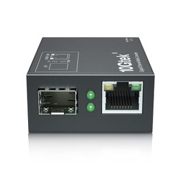 [Mini Size] Gigabit Ethernet Media Converter, SingleMode Dual LC Fiber to Ethernet RJ45 Converter for 10/100/1000Base-Tx to 1000Base-LX(with a SFP SMF 1310-nm Module), UL Certified, up to 20-km