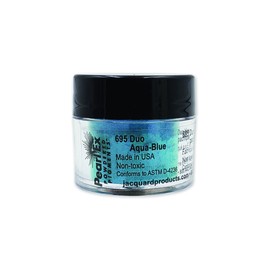 Jacquard Pearl Ex Pigment Powder 3 Grams Duo Aqua/Blue - Loose Mica Powder for Epoxy Resin, Watercolors, Calligraphy Ink & Clay - Epoxy Pigment Powder - Epoxy Resin Color
