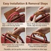Vantobest 2 pezzi Manici per borsa con rivestimento in pelle,
