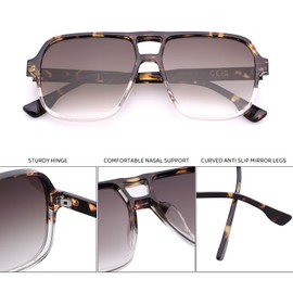 Tskestvy Retro Square 70s Aviator Sunglasses for Women Men Colored Tinted Lens Plastic Trendy Vintage Western Shades