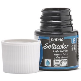 PEBEO 329-019 Setacolor Light Fabric Paint 45-Milliliter Bottle, Black,Black