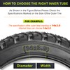 2-Pcs 14x3.0 Bike Inner Tube, 14x3 Tire Tube with CR202