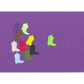 The Purple Butterfly COWBOY BOOT  tiny die cuts scrapbook cards