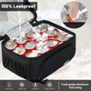 MIER Dual Compartment Lunch Bag Tote with Shoulder Strap for