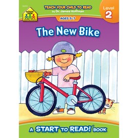 School Zone - The New Bike, Start to Read!® Book, Level 2 - Ages 5 to 7, Rhyming, Early Reading, Vocabulary, Sentence Structure, Picture Clues, and ... (School Zone Start to Read Book, Level 2)