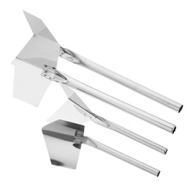Operitacx 2 Sätze Yin-yang-winkelmühle Eckputz Eckkelle Putz Wand Ecke Kelle Trockenbauspachtel Trockenbau Kelle Eckkelle Innen Außenwandeckkelle Gips Rostfreier Stahl Silber 4 Stücke * 2