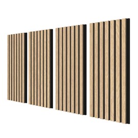 Olanglab Wood Slat Wall Panel 12x24 4 Pack (Warm Oak)