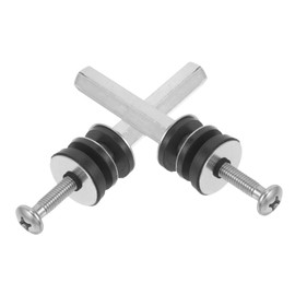 COHEALI Toilet Tank Bolts and Gasket Set with Screws and Nuts Secure Fastening and Leak Resistant Seal Compatible with Toilet Tank Models for Bathroom Maintenance