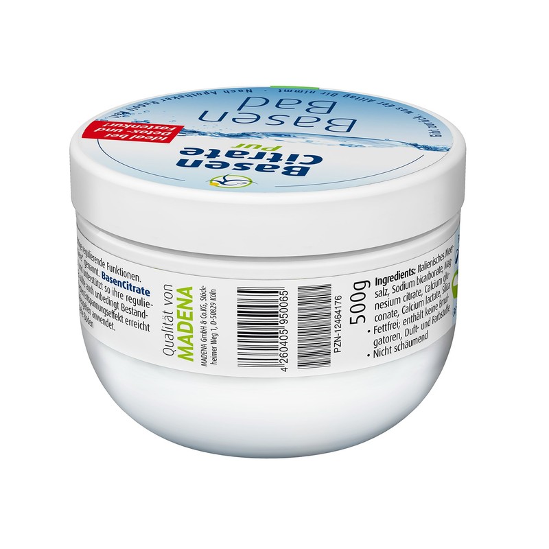MADENA Basen Citrate Pur Alkaline Bath Salt Skin Care for