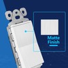 LIDER Brushed White Minimalist Design Decorator Switch with Screwless Wall