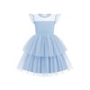 Arshiner Light Blue Toddler Dress Tiered Tulle Easter Party Flower