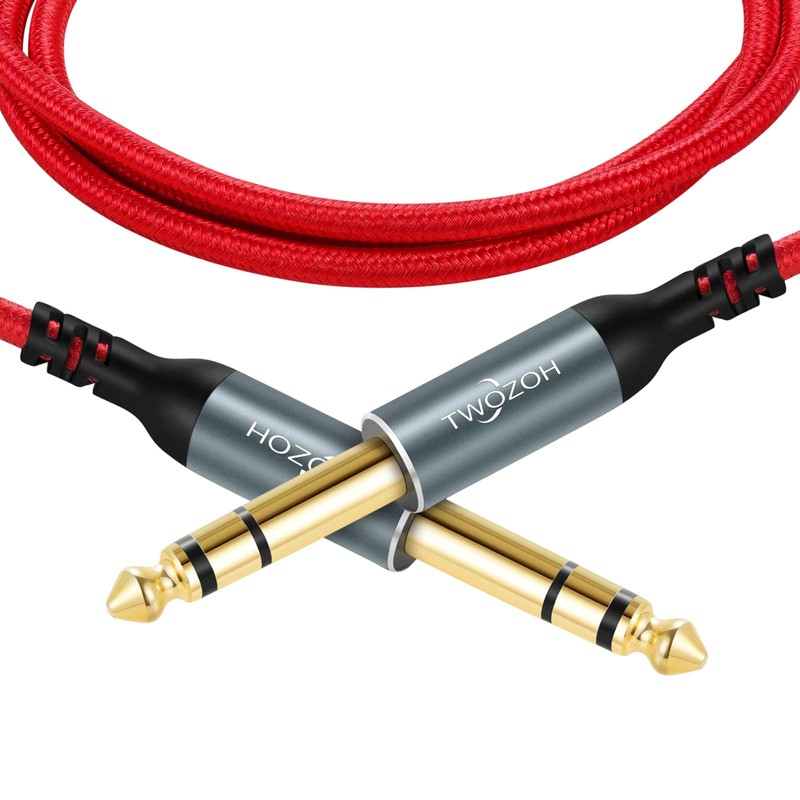 Twozoh Jack Cable 6.3 1 m Braided Guitar Cable 6.35