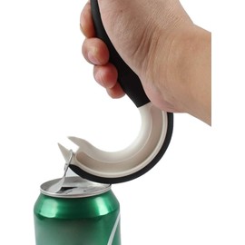Easy Open Ring Pull Can Opener, Ergonomic Can Ring-Pull Helper J Shape Ring Pull Can Opener Ring Hook Pulling Jar Opener Manual Ring-Pull Cans Lid Opening Tools Random Design Manual