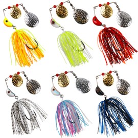Spinner Baits Fishing Lures Kit,Bass Fishing Lures Spinnerbaits Buzzbait Set Hard Metal Topwater Swimbait Jig Lure for Bass Pike Trout Walleye Freshwater Saltwater
