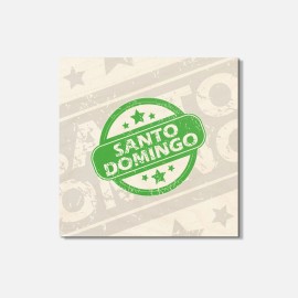 Unbranded Santo Domingo Grunge Travel 4'' X 4'' Square Wooden Coaster