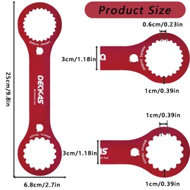 Snowtain Centerlock tool, red BB wrench, bicycle bottom bracket wrench, bottom bracket remover for Dub/Tl-Fc32/Tl-Fc25/Tl-Fc24, for bicycle repairs