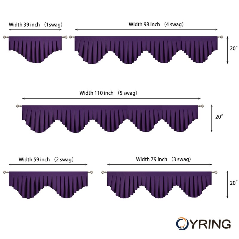 OYRING Blackout valances for windows Energy Efficient Rod Pocket Curtain