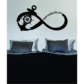 Hope Anchors the Soul Anchor Infinity Sign Decal Sticker Wall Vinyl Art Girl Boy Teen Baby