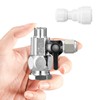 Refrigerator Water Line Splitter Angle Valve, 3/8"-3/8"-1/4" or G 1/2"-G