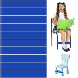 10 Pack Chair Bands Stretch Foot Band Fidget Chair Bands for Kids High School Students and Adults for Classroom Chairs and Desk ft Band Ideal for ADHD Autism Hyperactivity (blue)