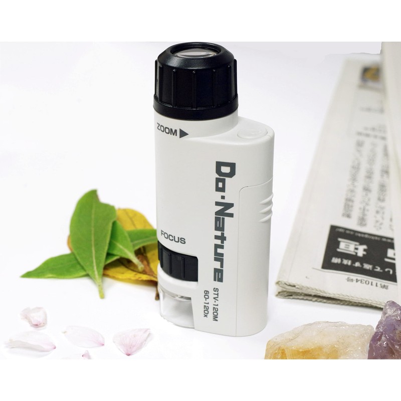 Kenko STV-120M Do/Nature Microscope, 60-120x, Built-in LED Light, Compact and