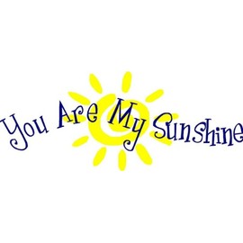 You are My Sunshine with Sun Happiness Quote Design Kids Bedroom Picture Art - Peel & Stick Sticker - Vinyl Wall Decal – 22 Colors Available 10x20