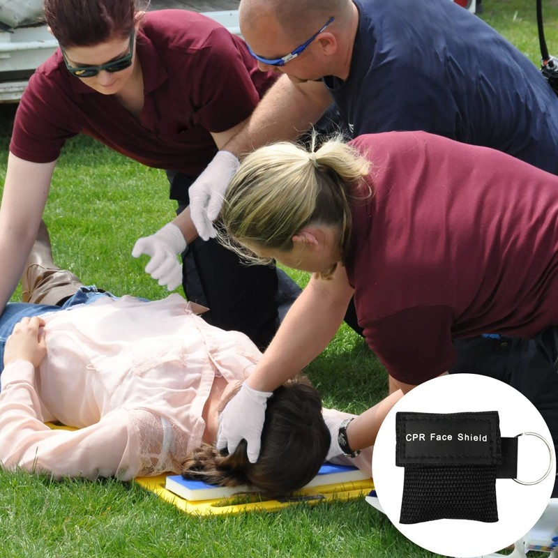Yzpacc CPR Mask, Disposable CPR Shield Mask Emergency Mask with