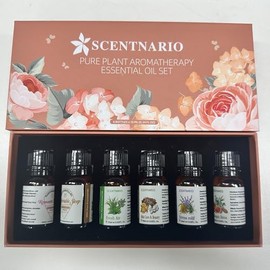 Essential Oil Sets (Sweet Orange, Lavender, Peppermint, Lemongrass, Sandalwood, Geranium)