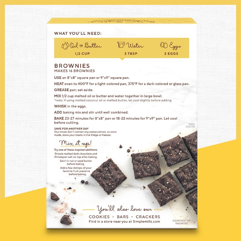 Simple Mills Almond Flour Baking Mix, Chocolate Brownie Mix -