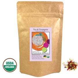 USDA Organic Chamomile Hibiscus Fusion Loose Leaf Herbal Tea 1 LB (16 oz)